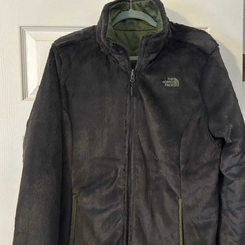 The North Face Women's Green Reversible Jacket Size Large - Picture 2 of 8